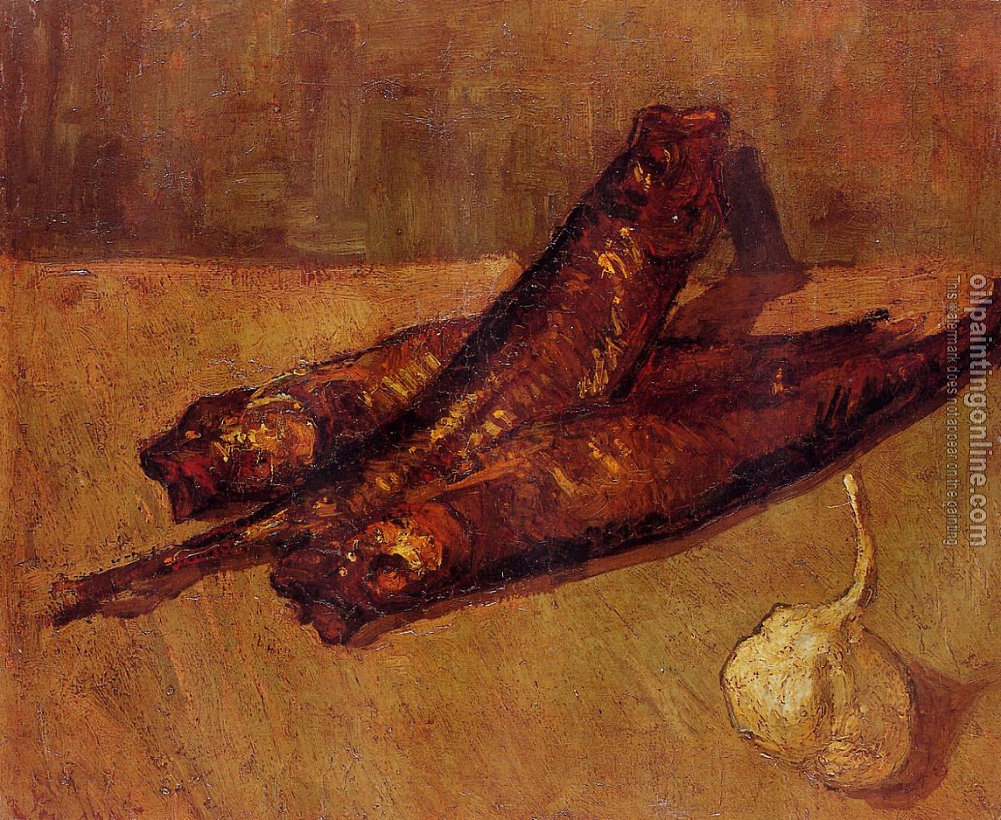 Gogh, Vincent van - Still Life with Bloaters and Garlic